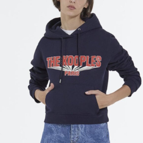 The Kooples Tops - The Kooples Navy and Red Hoodie
